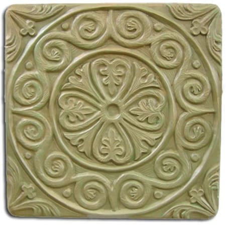 Garden Molds Garden Molds X-MEDTIL8049 Medieval Tile Stepping Stone Mold- Set of 2 X-MEDTIL8049